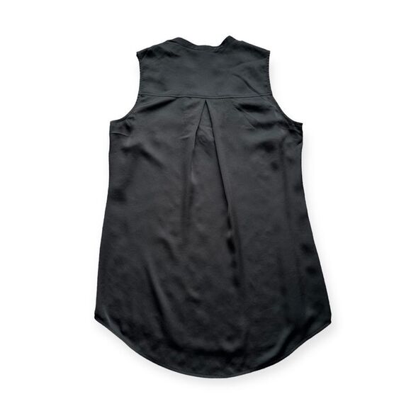🔃Cache Black V Neck Faux Leather Sleeveless Tank Top - Picture 2 of 7